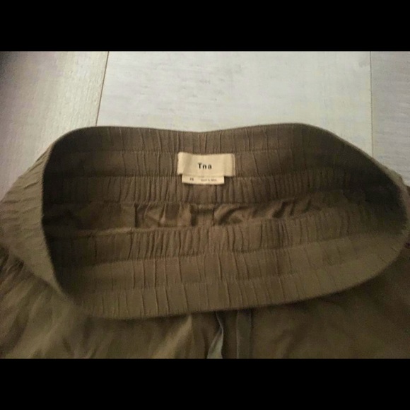 NWOT ARITZIA Tna Light Green Tapered Pants+Pockets Elastic Waistband - Picture 6 of 7